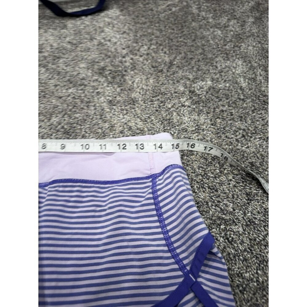 Lululemon Run: Speed Short *4-way Stretch Classic Stripe Iris Flower Size 6 EUC - Picture 4 of 5